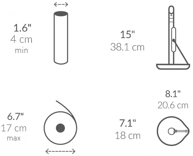 Поставка за кухненска хартия с вграден спрей за повърхности SimpleHuman KT1196, 177 мл, 20.3х17.8х38.1 см, Матов инокс