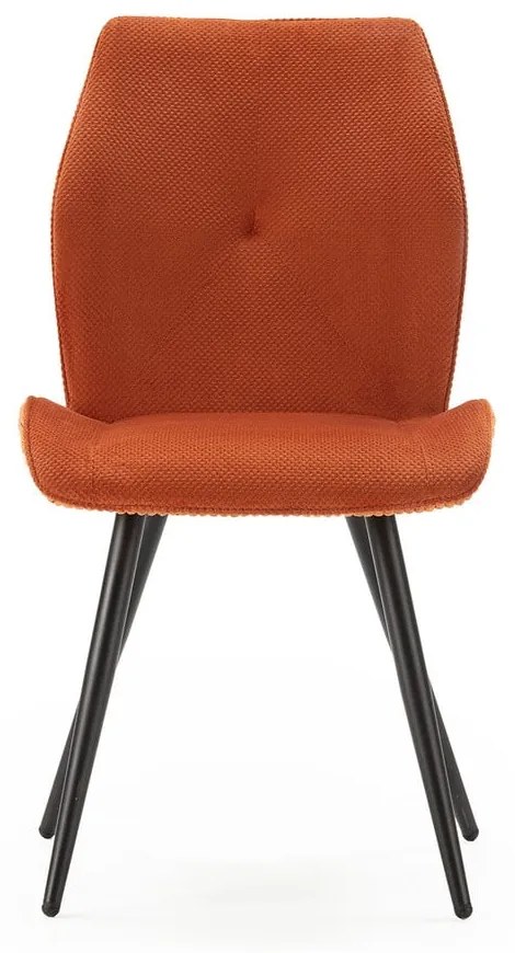 Оранжеви велурени трапезни столове в комплект 2 бр. Adaya – Marckeric