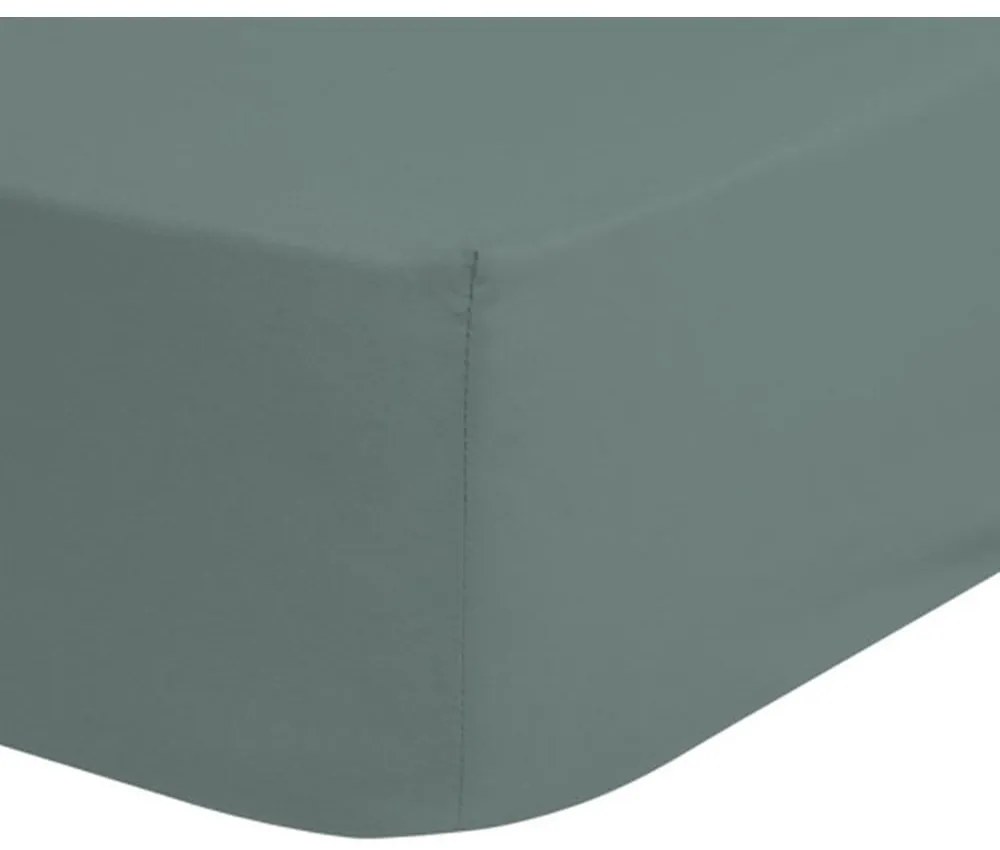 Бебешки зелен памучен чаршаф с ластик , 70 x 140/150 cm - Good Morning