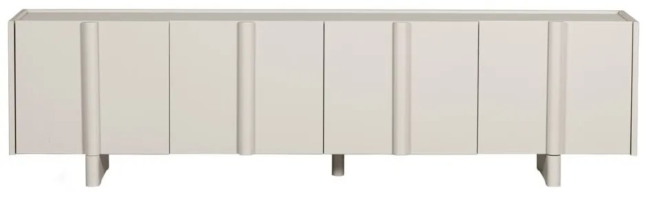 Кремава модулна телевизионна масичка от борова дървесина 200x53 cm Basu - WOOOD