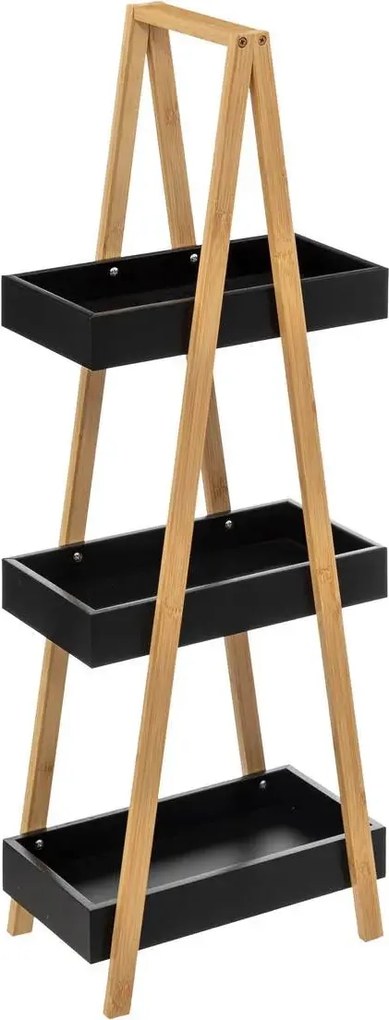 Етажерка 5five Natureo, 3 нива - Черен