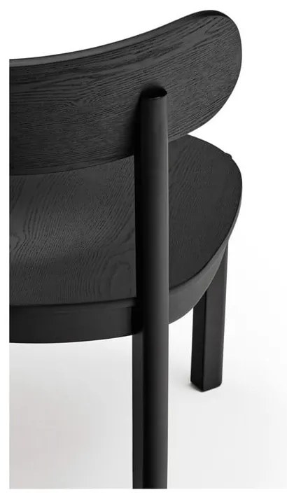 Черен трапезен стол в декор от пепел Nara - Teulat