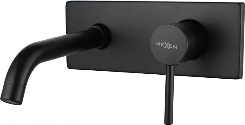 Mexen Alma стенен смесител за мивка, черен - 75115-70