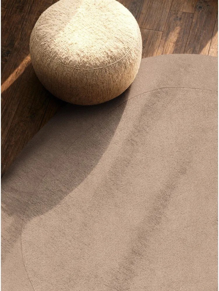 Бежов ръчно изработен кръгъл килим със смес от вълна ø 160 cm Kari Organic – Villeroy&amp;Boch