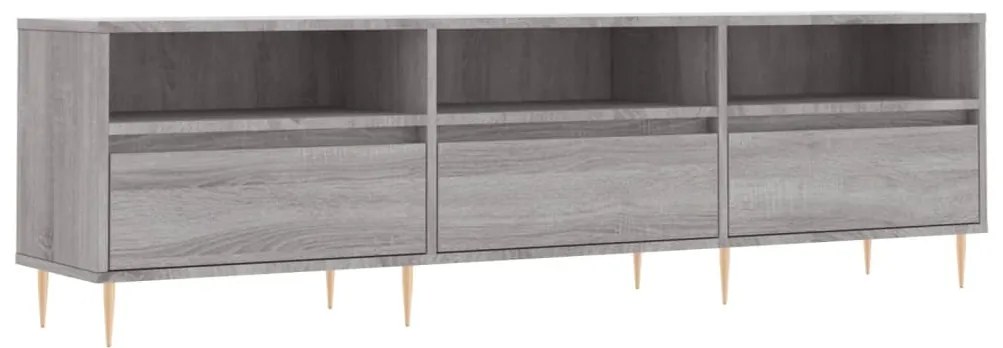 831274 vidaXL ТB шкаф, сив сонома, 150x30x44,5 см, инженерно дърво