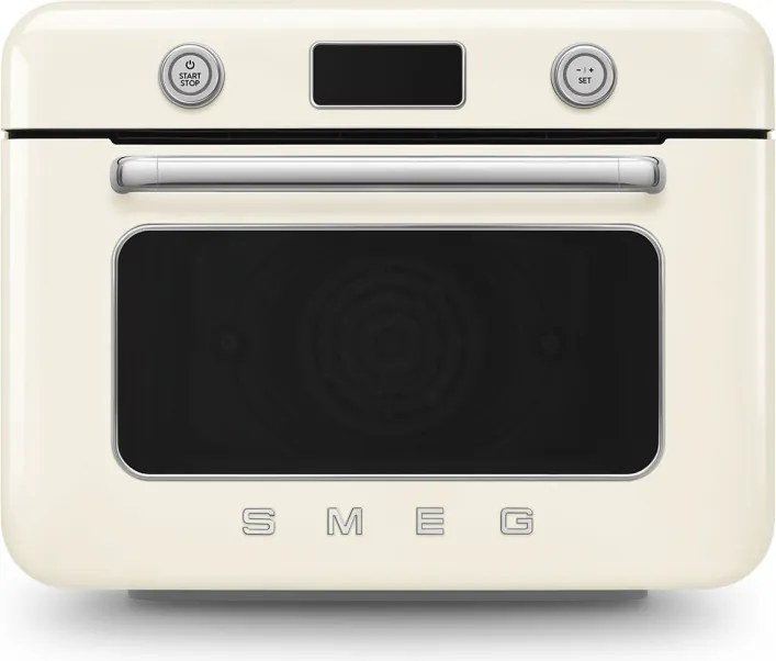 Мини фурна с комбинирана пара Smeg COF01CREU, 1800 W, 10 функции, LCD дисплей, 40-230C, Крем