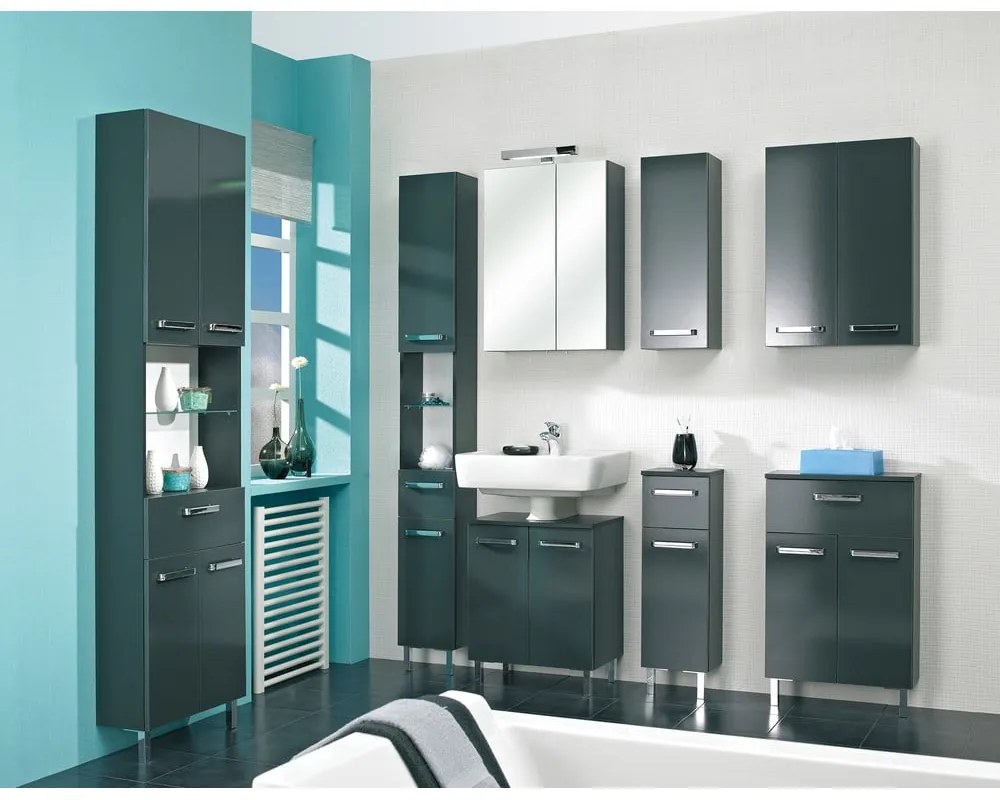 Тъмно сив шкаф под умивалника 50x62 cm Set 311 - Pelipal