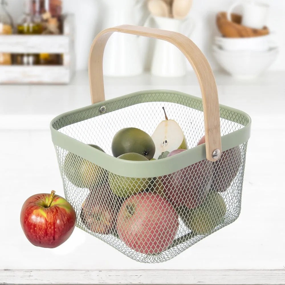 Телена метална кошница 24,5x24,5x30 cm Greenish – Orion