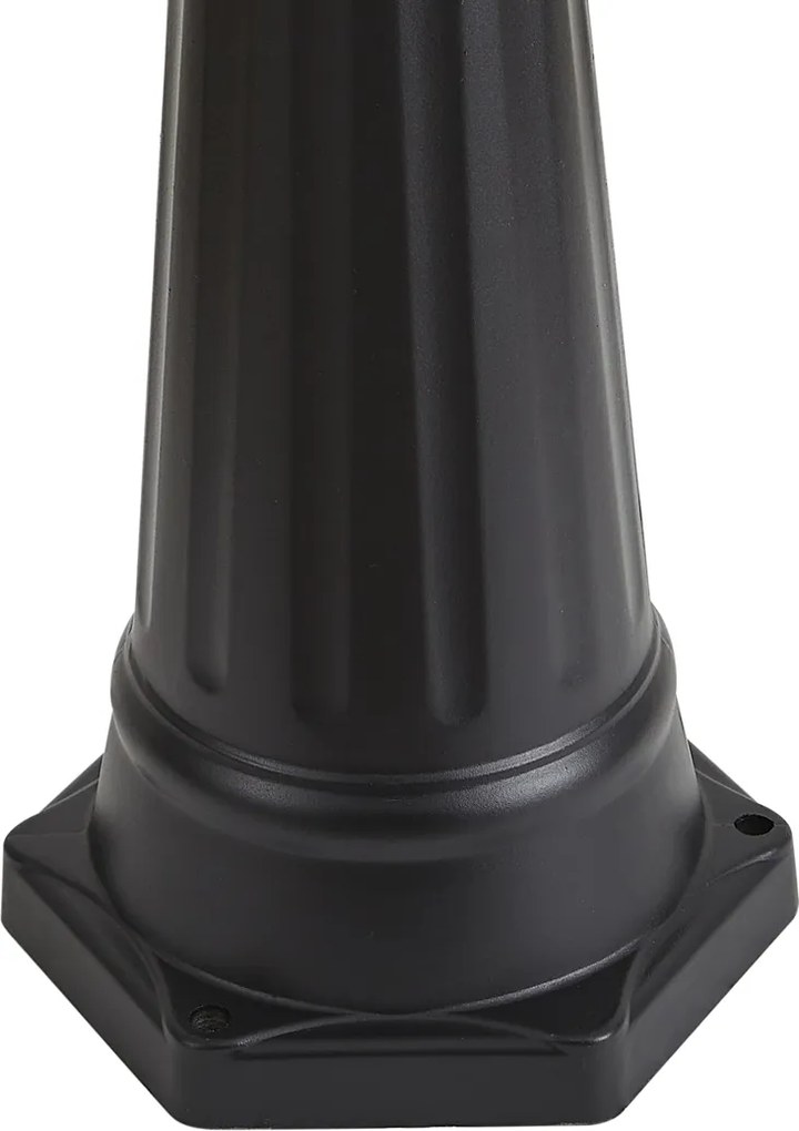 Класически външен фенер черен с мед 220 см 3 светлини IP44 - Havana