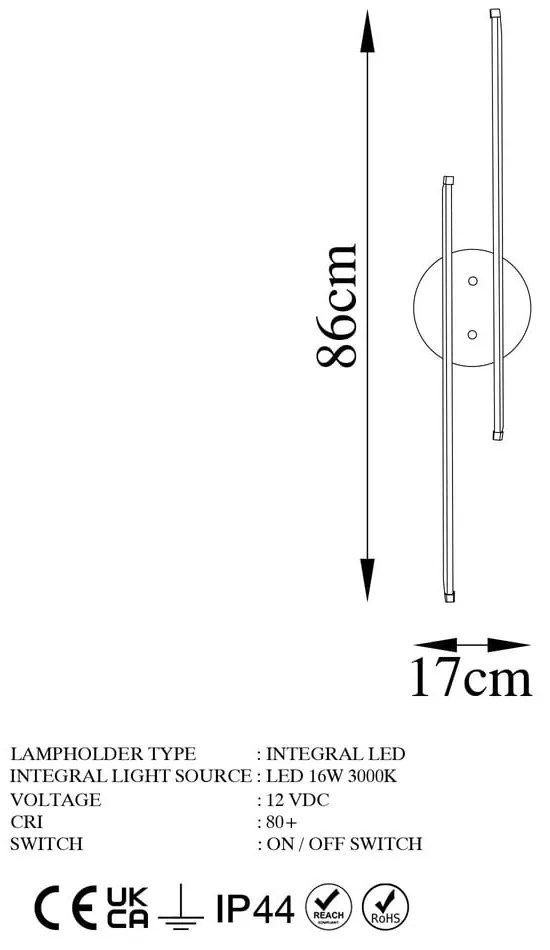 LED стенна лампа в златист цвят Umut – Opviq lights