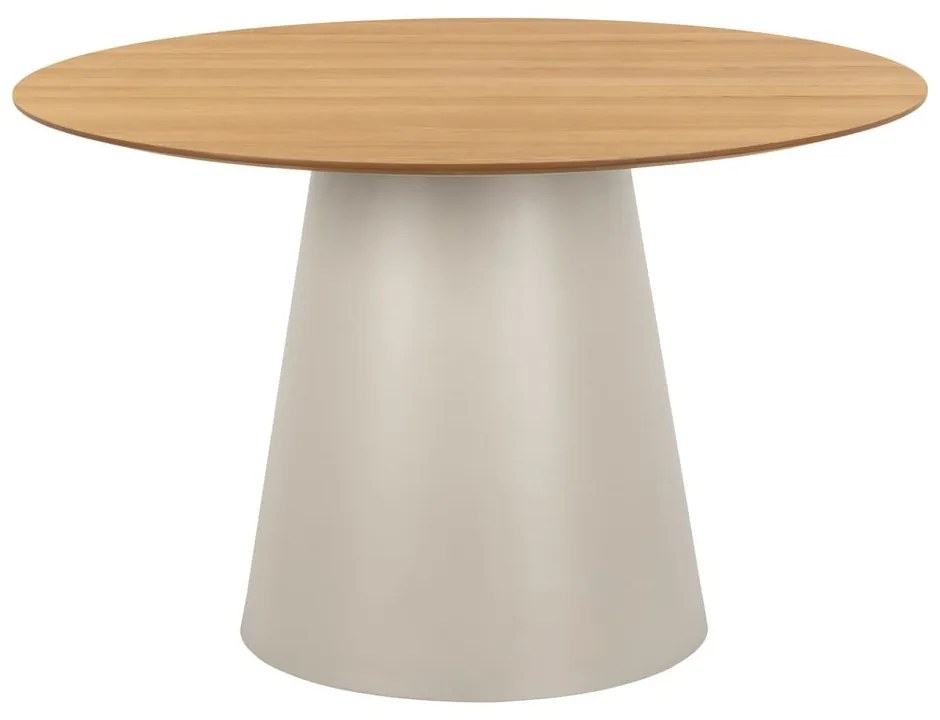 Кръгла трапезна маса с дъбов плот ø 120 cm Soli – Actona