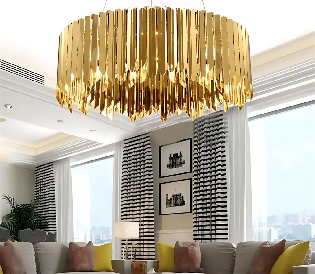 Лампа APP1764-8CP metal GOLD