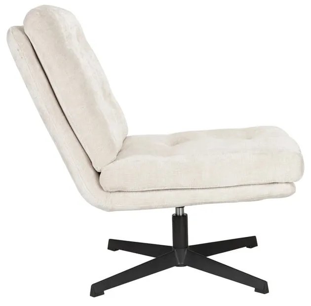 Кремаво въртящо се кресло Kai – White Label