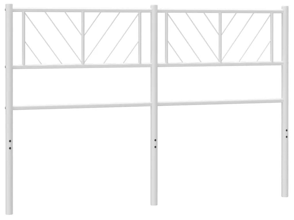 372259 vidaXL Метална табла за глава, бяла, 120 см