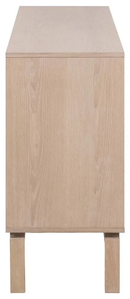 Нисък скрин от декор от дъб естествен 135x80 cm Linley – Actona