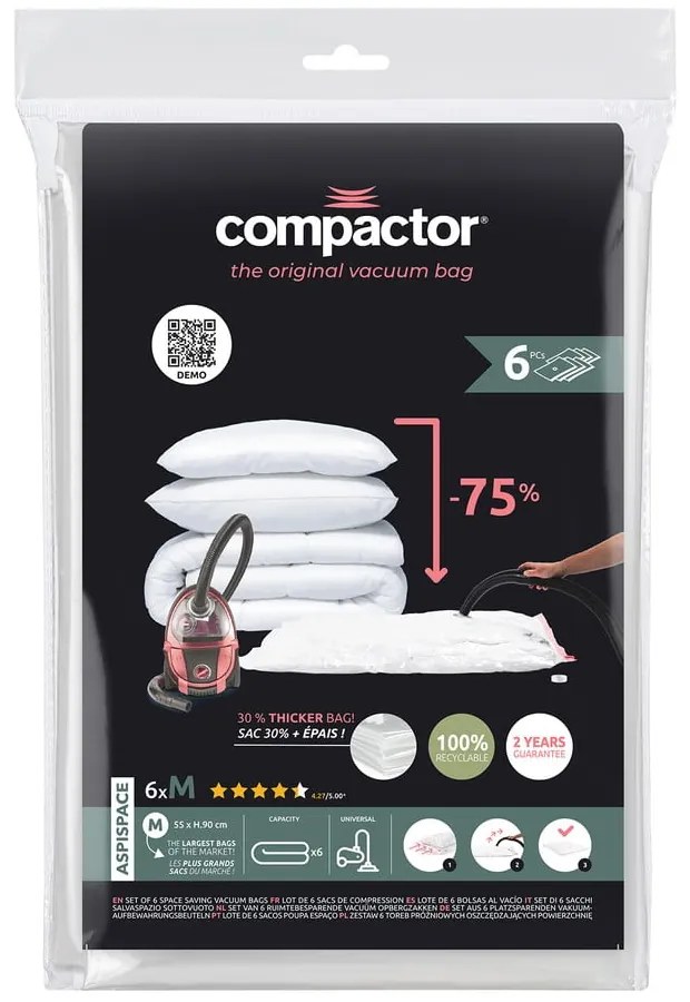 Вакуумни торбички в комплект от 6 броя Vacuum M – Compactor