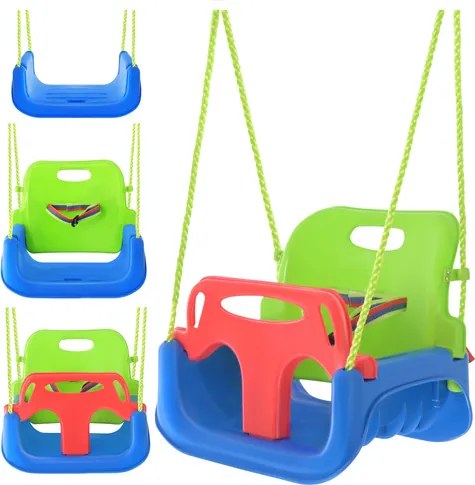 Растяща бебешка люлка 3в1 на въжета - за на закрито и в градината Син