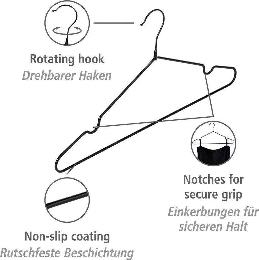 Метални закачалки в комплект 20 бр. Sascha – Wenko