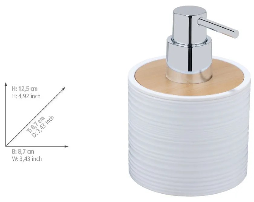 Бял пластмасов диспенсер за сапун 350 ml Lyon – Allstar