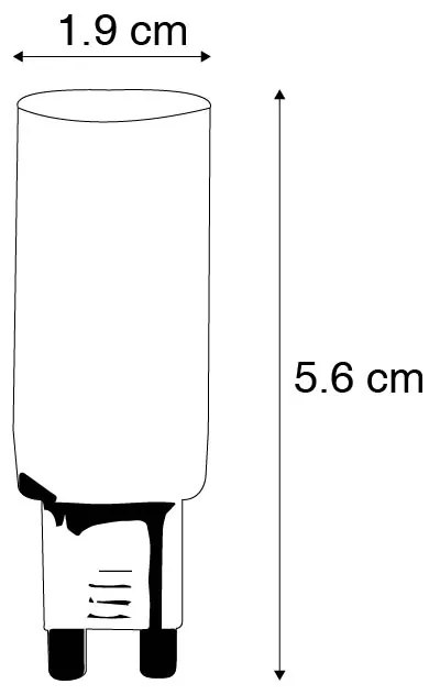 Комплект от 4 G9 3-степенни димируеми LED крушки 4.5W 500 lm 2700K