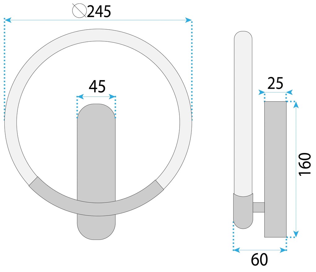 СТЕННА ЛАМПА LED LHJ068-W C BRUSH GOLD/BLACK
