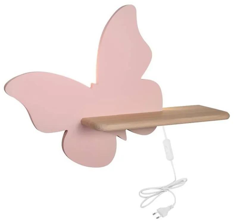 Розово детско осветително тяло Butterfly - Candellux Lighting