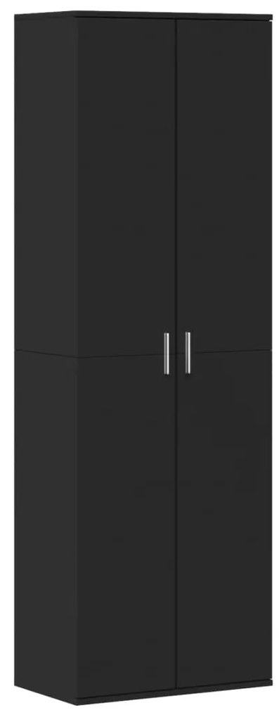 3276666 vidaXL Висок шкаф, черен, 60x35x180 см, инженерно дърво