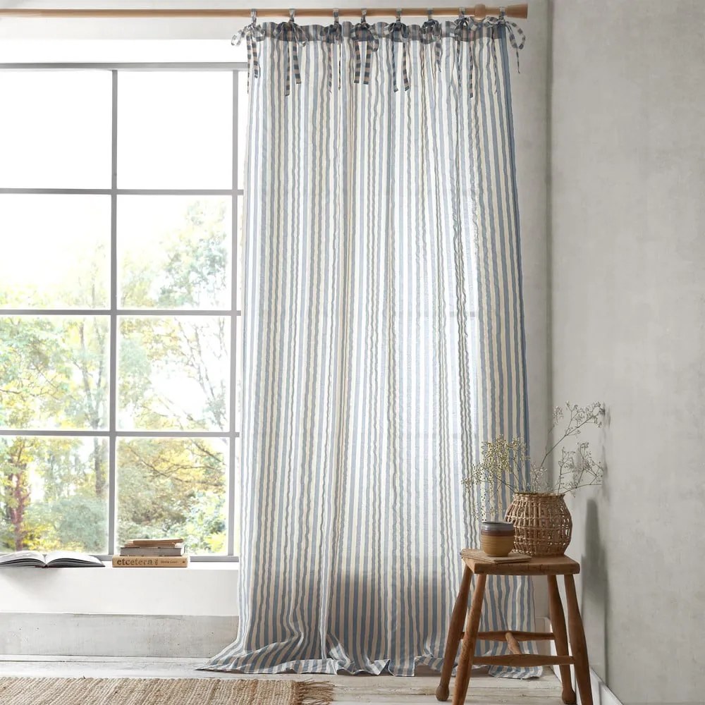 Синя завеса 140x183 cm Zanzibar Stripe – Pineapple Elephant