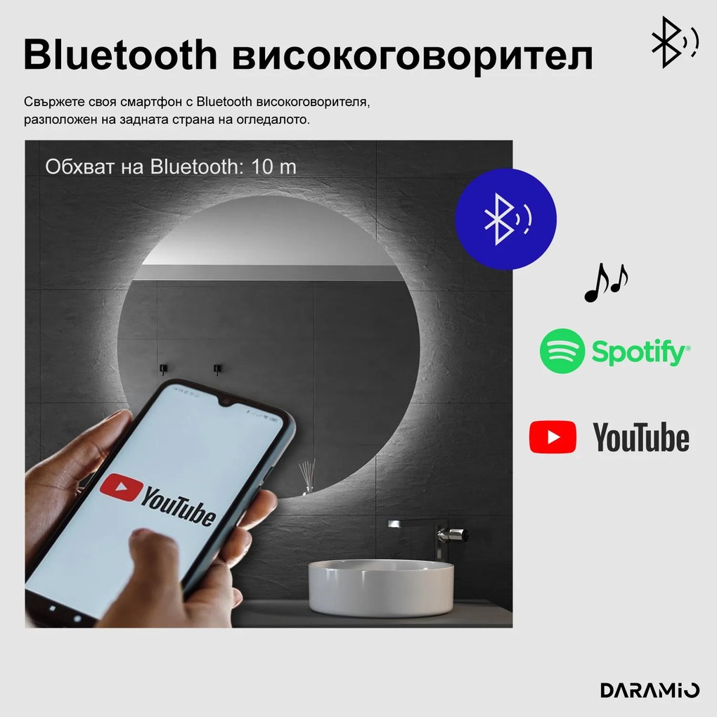 Асиметрично огледало с LED осветление G6