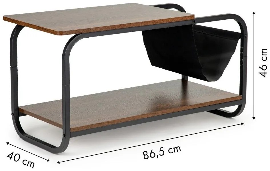 Масичка за кафе на две нива с модерен дизайн