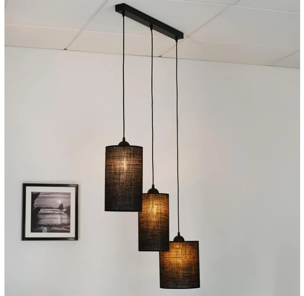 Brilagi - Полилей TUBES 3xE27/15W/230V черен на кабел