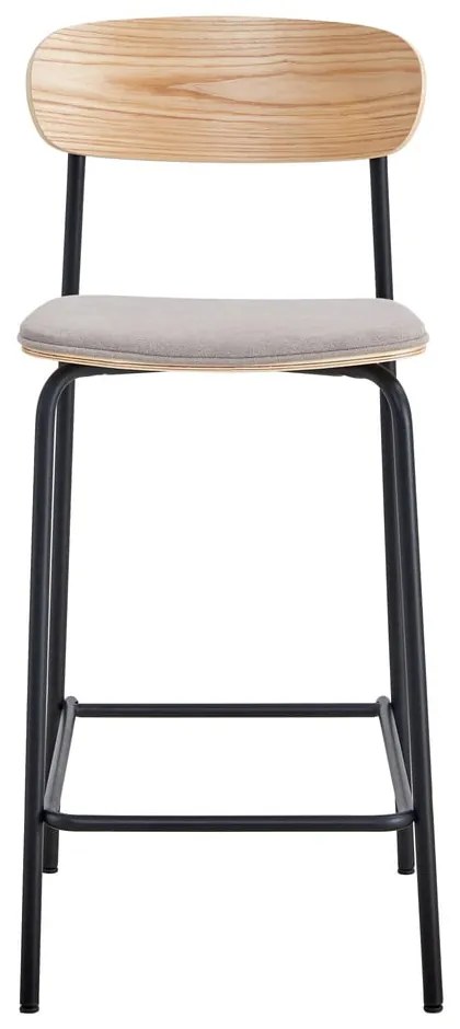 Черни/кафяво-сиви бар столове в комплект 2 бр. (височина на седалката 66 cm) Adriana – Marckeric