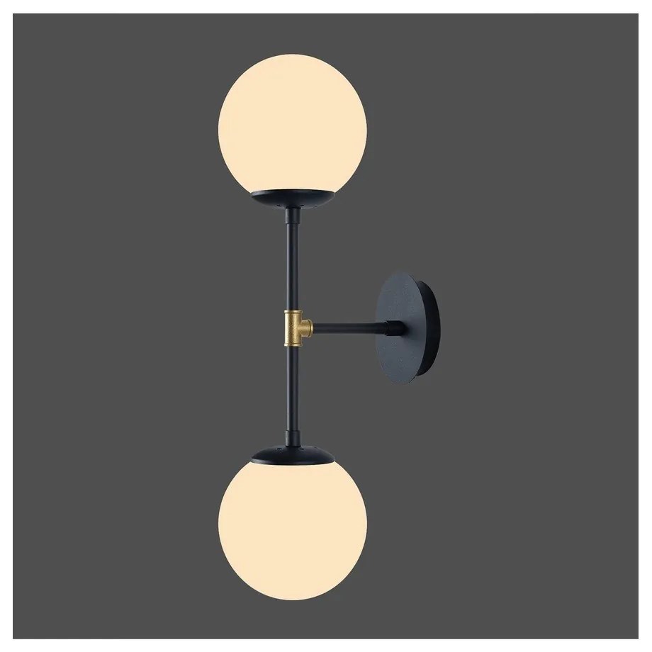 Черна стенна лампа , дължина 58 cm Kruva - Squid Lighting