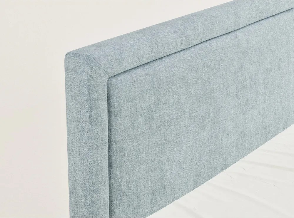 Светлосиньо боксспринг легло 180x200 cm с място за съхранение Fresco – Maison de Rêve