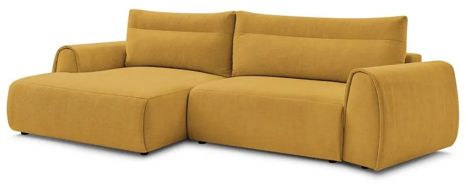 Ъглов диван в цвят жълта охра Aden – Bobochic Paris