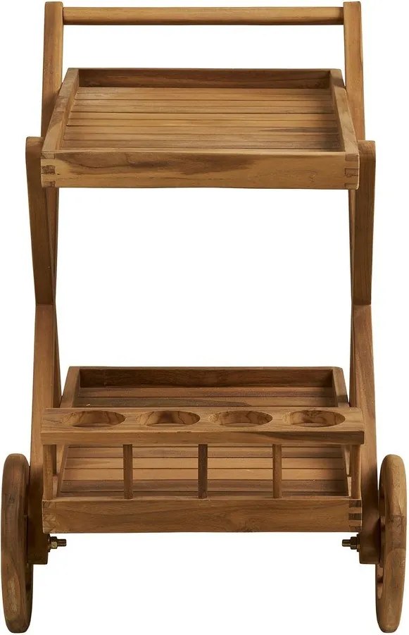 Маса за сервиране на колелца от масивна дървесина 50x86 cm Pasaku – House Nordic