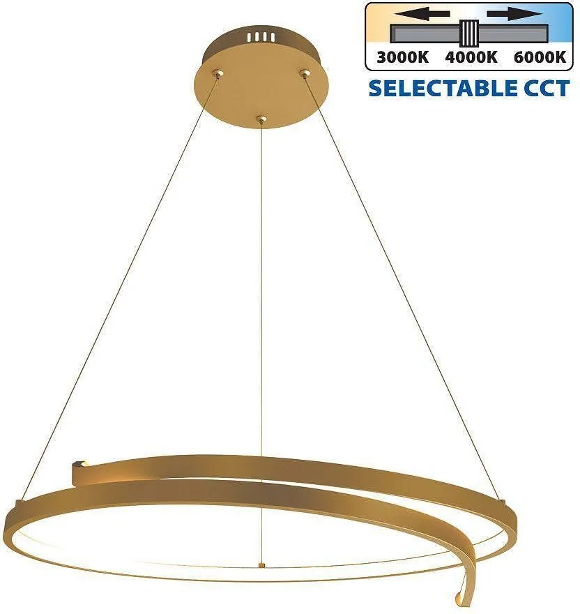 Полилей OMICRON LED, златен, 38W, 3000-4000-6000K