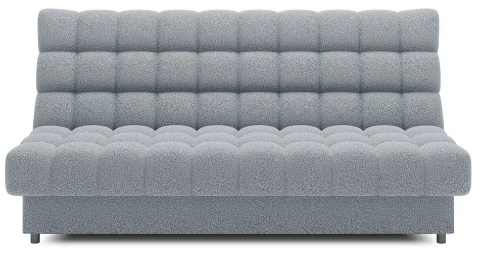 Сив сгъваем/с място за съхранение диван от прежда с примки от букле 197 cm Clareta – ELTAP
