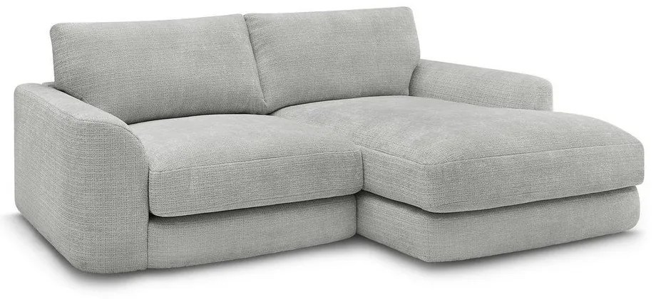 Светлосив шенилов ъглов диван (десен ъгъл) Leonore – Bobochic Paris