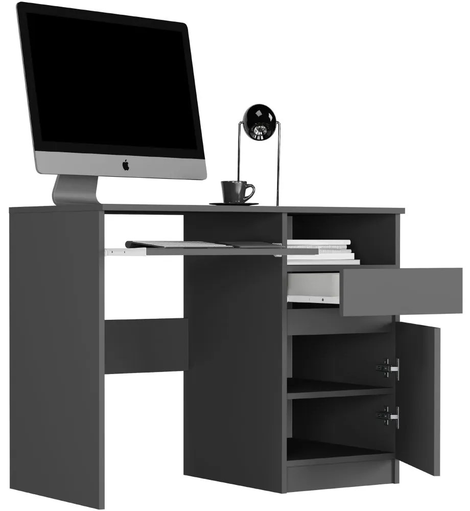 Модерно писалище с шкаф 90x50 cm - различни цветови варианти Бял