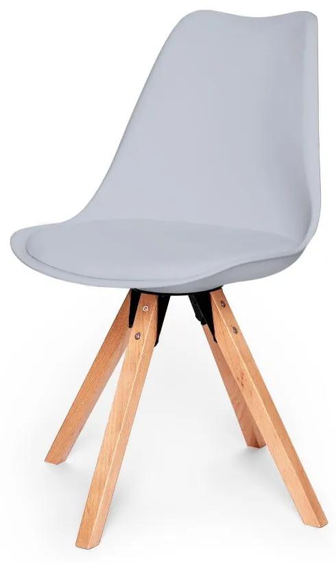 Комплект от 2 сиви стола с основа от букова дървесина Gina - Bonami Essentials