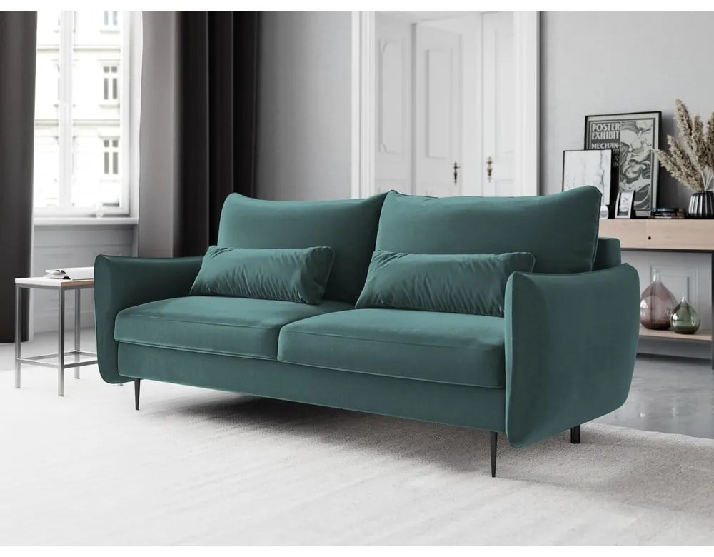 Петролно зелен разтегателен диван с място за съхранение Vermont - Cosmopolitan Design