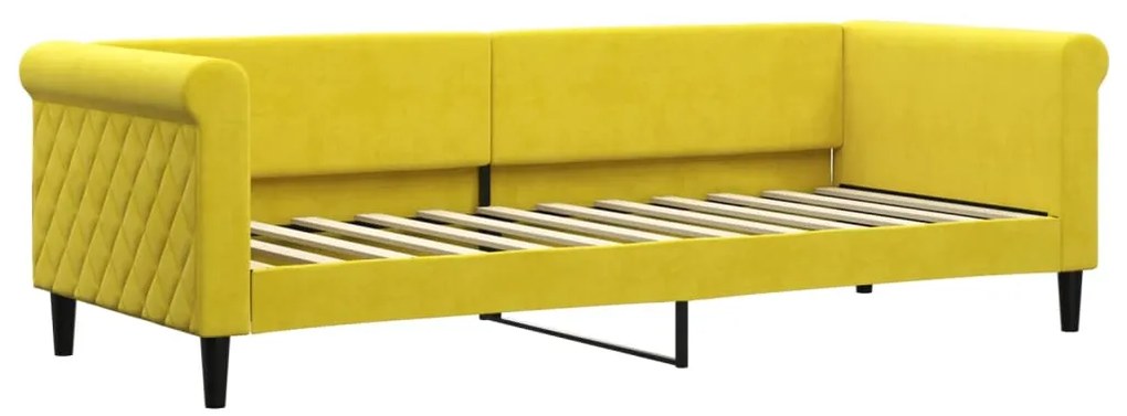 354242 vidaXL Кушетка, жълта, 80x200 см, кадифе