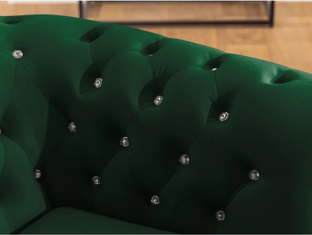 Зелен кадифен разтегателен ъглов диван (ляв ъгъл L форма) York Blik – Ropez