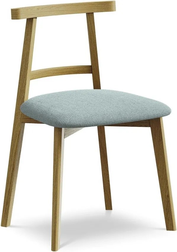 Син трапезен стол от масивна дървесина Ohelo – Makamii