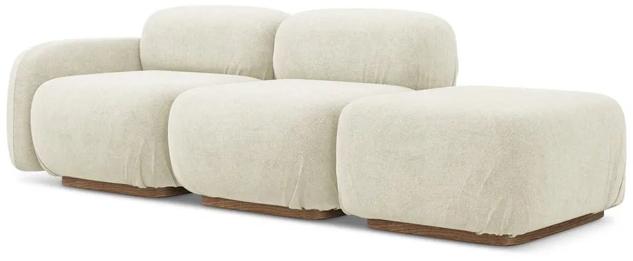 Кремав модулна лежанка от букле (десен ъгъл) Ailani – Makamii