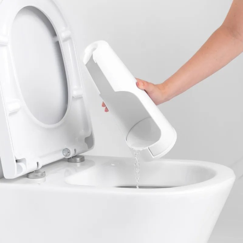 Четка за тоалетна Brabantia ReNew 107892, 42 см, Дискретен дизайн, Бял