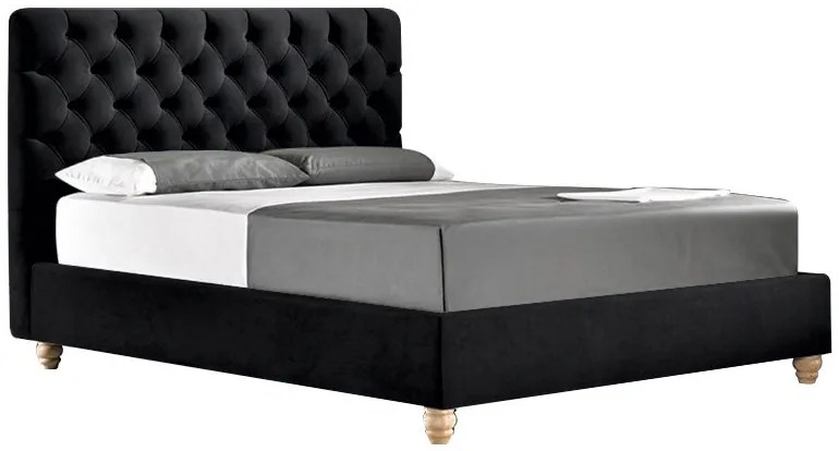 легло Ikelos Madison-Black-150 x 200-With Кутия за съхранение