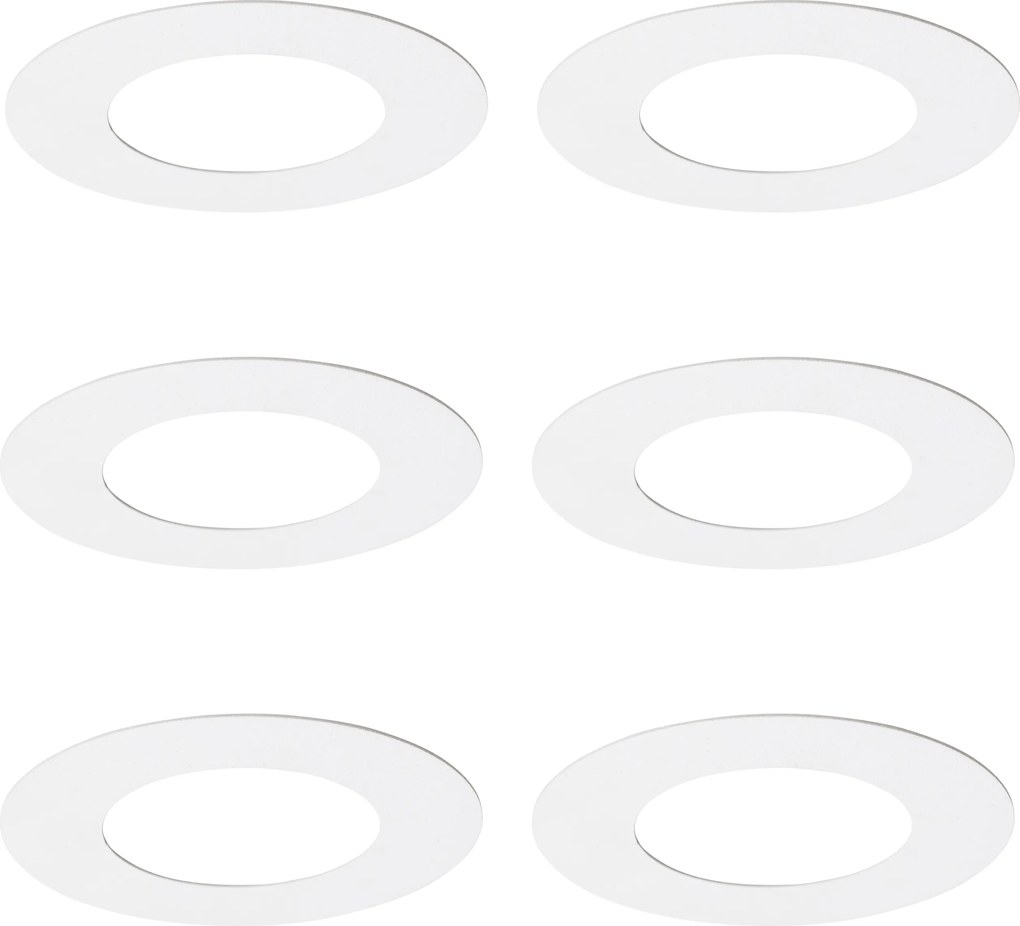 Комплект от 6 бели дистанционни пръстена за вградени прожектори 7,5 - 13 см - Spacer