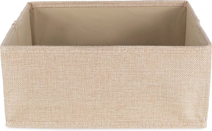 Бежова текстилна кутия за съхранение 28x12x12 cm Sandy – Compactor